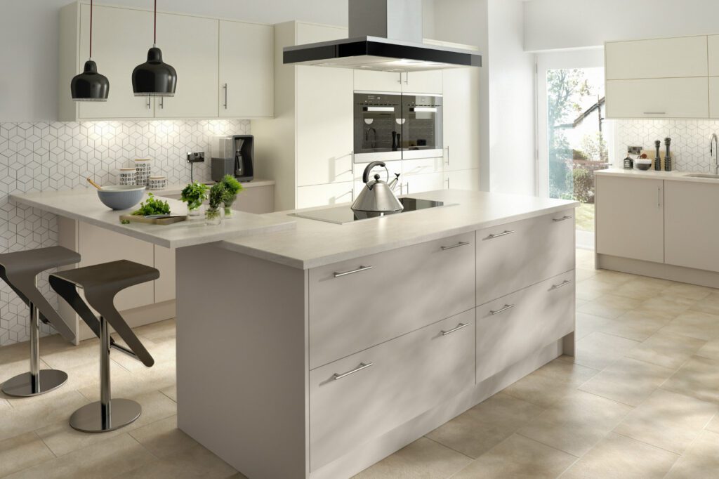 Chic Cashmere And Ivory | Inova Kitchens, Luton