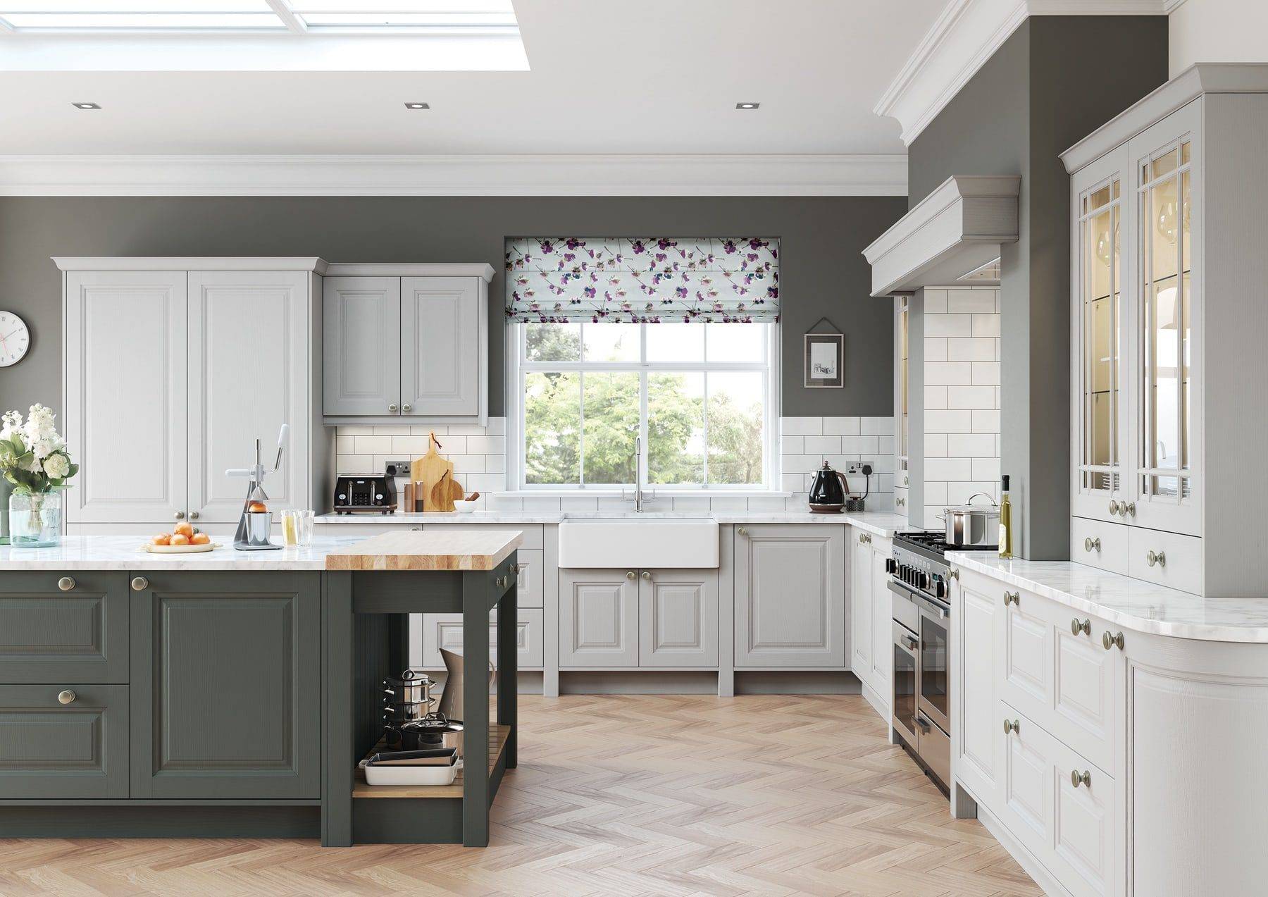 Jefferson Gun Metal Grey And Light Grey Shaker Kitchen | Lead Wolf, Peterborough